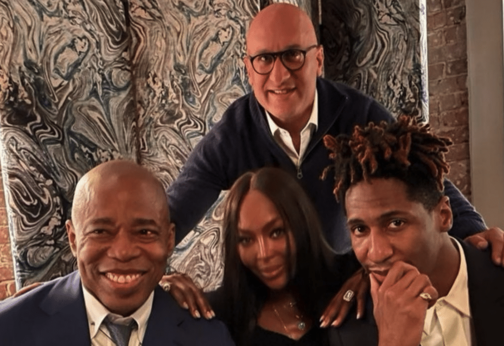 | Mayor Adams dines with fashion model Naomi Campbell singer Jon Batiste and Aryeh B Bourkoff founder and a global investment and merchant banking firm at Zero Bond a members only club Photo Naomi Campbell on Instagram | MR Online